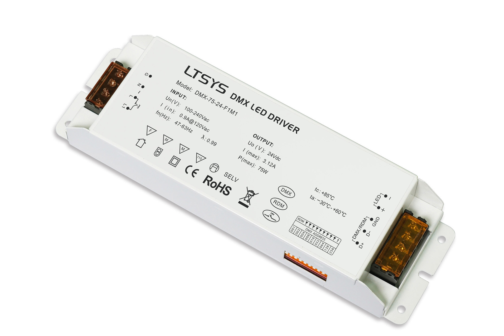 LED Driver DMX 36W 24V - DMX-36-24-F1P1