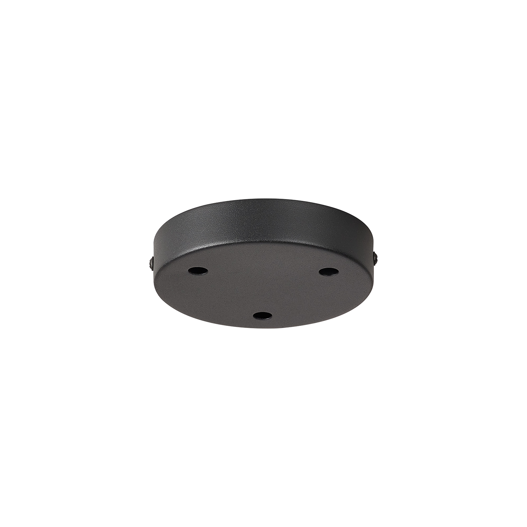 D0827BL Hayes Black Deco Hayes 3 Hole 12cm Round Ceiling Plate Satin ...