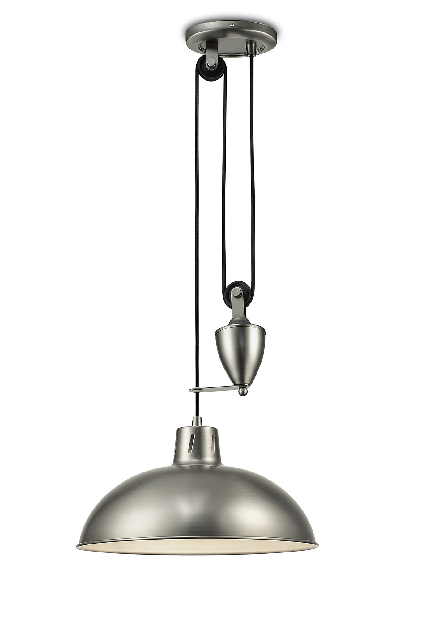 D0150 Wellington Deco Wellington Pulley System Pendant 1 Light Antique ...